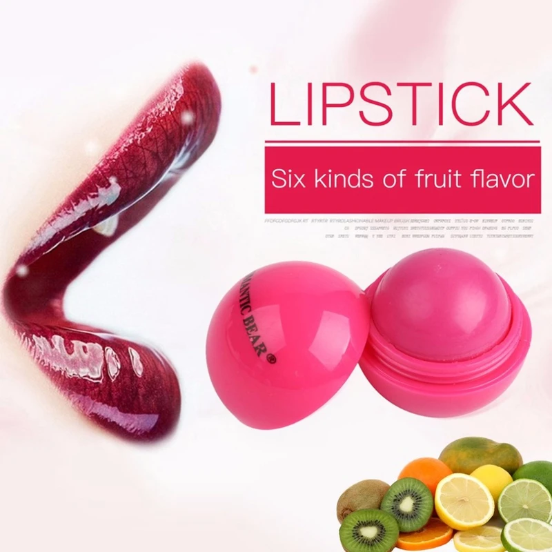 

1Piece Lipstick Nourish Cute Fruit Flavor Lip Balm Maquiagem Lipbalm Cute Round Ball Pure Natural Plant Baby Lips Moisturizing