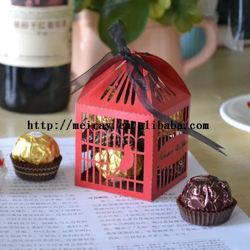 

100pcs/lot Chinese red paper gift boxes for candy chocolate