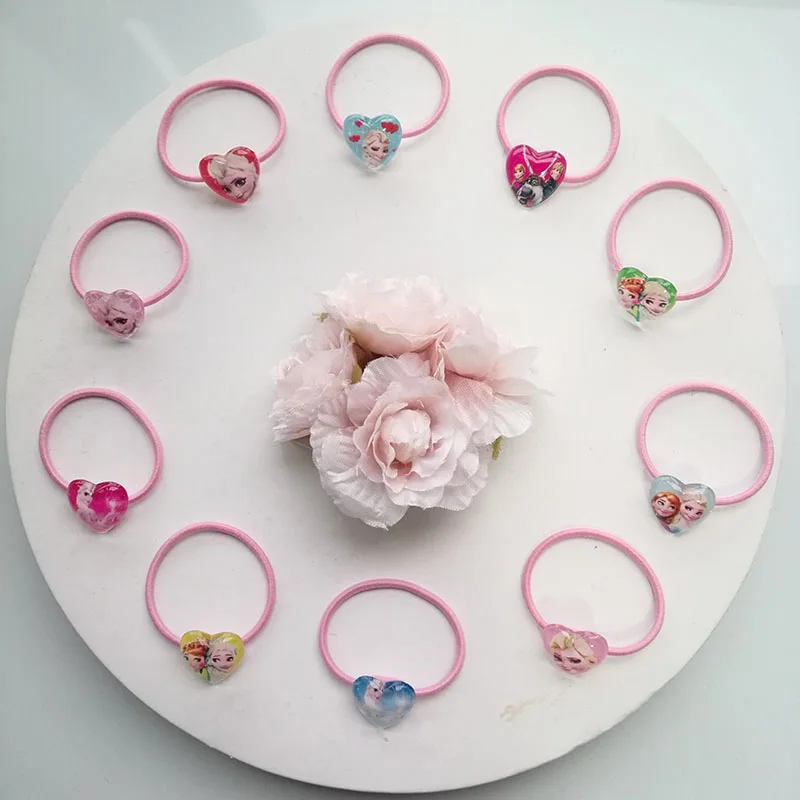 10PC unicorn rubber band Cartoon Hair Rope Ribbon Tie Kids Girls Elastic Rubber bands Accessories with Decoration | Аксессуары для