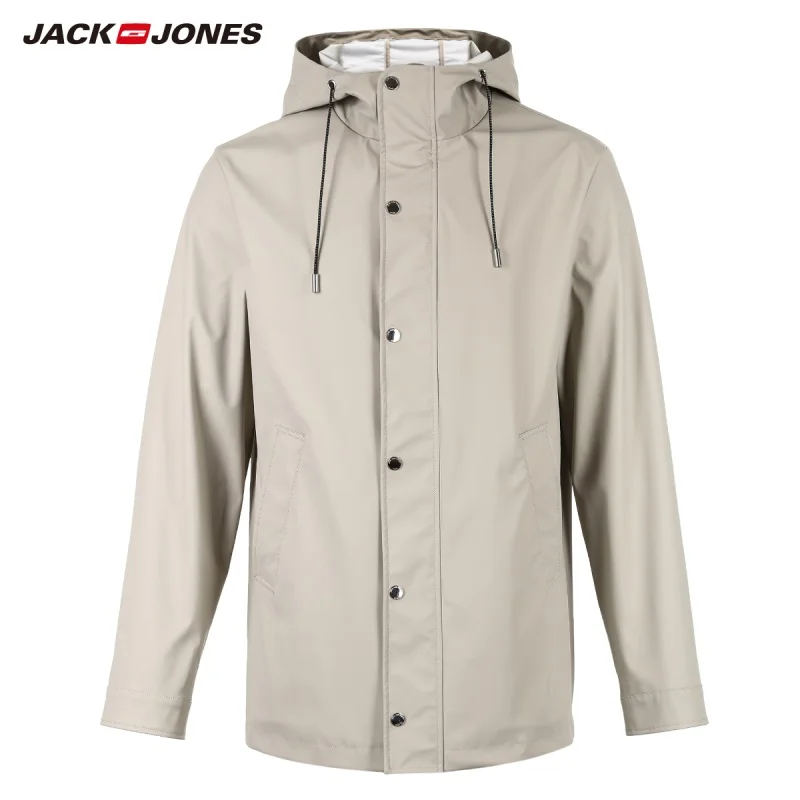 JackJones Мужская водонепроницаемая куртка с капюшоном повседневное короткое пальто