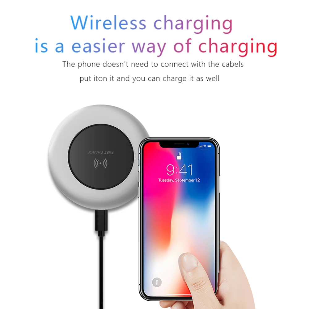 LAKASARA Standard 2000mA Portable Wireless Charger IN Mobile Phone Fast Charge Smart with Indicator for | Электроника
