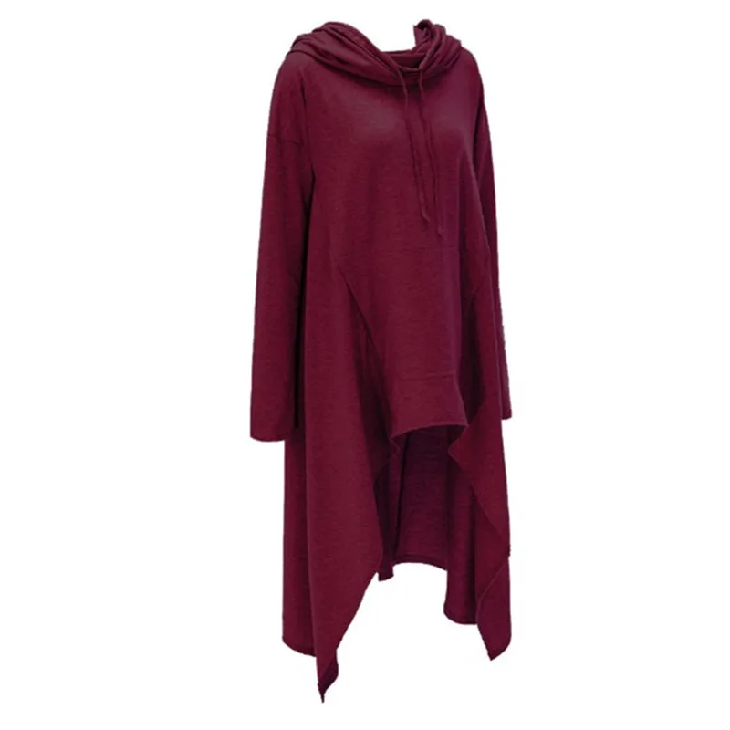 

MISAUU S-5XL Autumn Winter Long Hoodies Sweatshirts Women Ladies Hooded Sweatshirt Pocket Long Sleeve Female sudaderas plus size