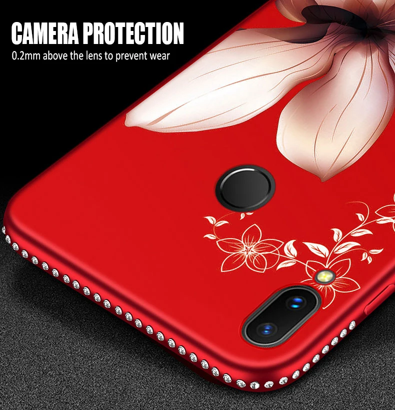 For Huawei Y6 Y7 Pro Y9 2019 Y5Prime 2018 Mate 10 20 Lite case Flower Diamond Cover On honor 10i 9Lite 8C 8A 8Xmax Coque |