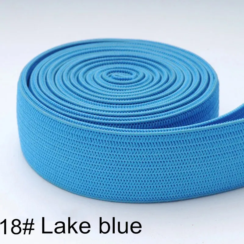 C18 Lake blue 1 метр цветные резинки 20 мм плоская прошивка резинка для нижнего белья трусы Бюстгальтер резиновая одежда декоративный мягкий пояс - Цвет: C18 Lake blue