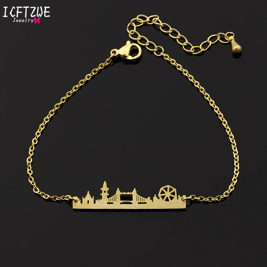 ICFTZWE Statement английский городской пейзаж Лондонский браслет для женщин ювелирные
