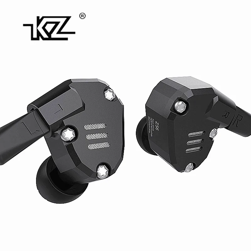 Плотным верхним ворсом KZ ZS6 2DD + 2BA Гибридный в ухо наушники HIFI монитор DJ для бега