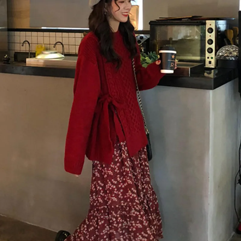 Women Turtleneck Sweaters Autumn Winter 2019 Pull Jumpers European Casual Twist Warm Female oversized sweater Q353 | Женская одежда