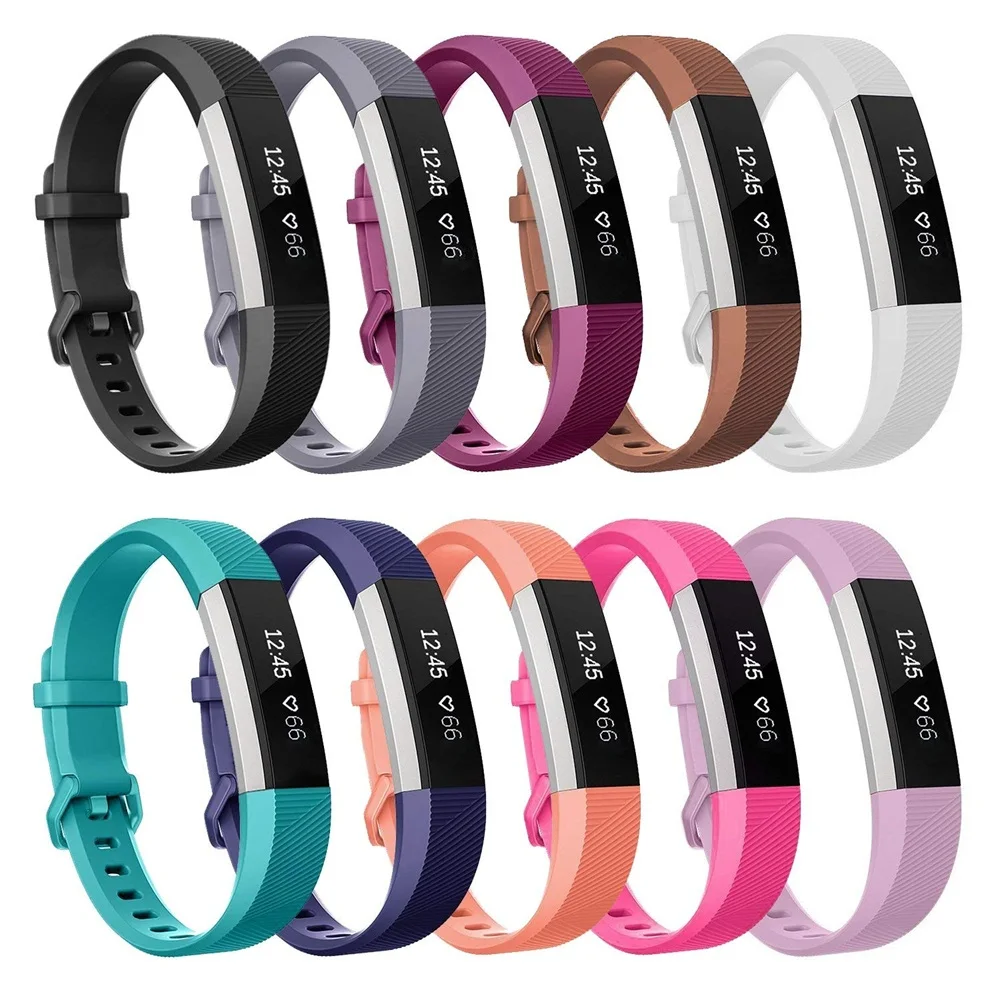 High Quality Soft Silicone Secure Adjustable Band For Fitbit Alta HR Band Wristband Strap Bracelet Watch Replacement Accessories