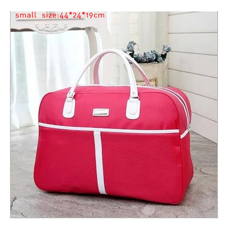 Small Rose Red Wohlbege, женские дорожные сумки, модные, Оксфордские, водонепроницаемые, большая вместительность, сумка для багажа, вещевой мешок, повседневная, одноцветная, Новинка - Цвет: Small Rose Red