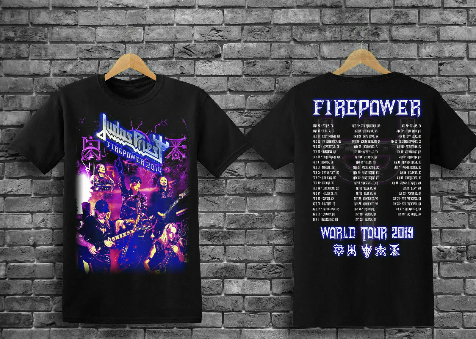 Женская футболка с короткими рукавами Judas Priest Fire Power Tour S-3XL лето 2019 | Мужская одежда