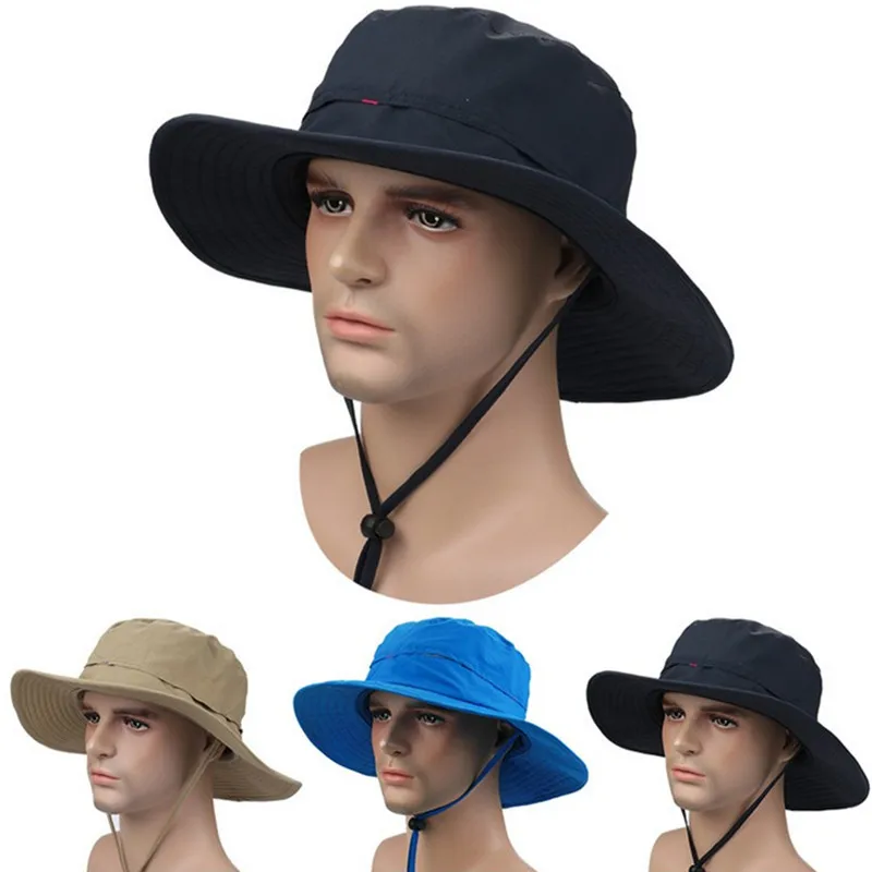 Прямая продажа рыболовная шляпа Водонепроницаемая дышащая темно-синяя Кепка