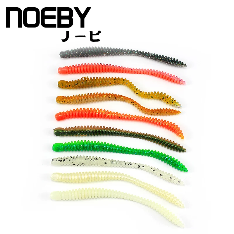 NOEBY 6 шт./лот Мягкая приманка 120 мм/3 5 г запах мягкий червь искусственная светящаяся