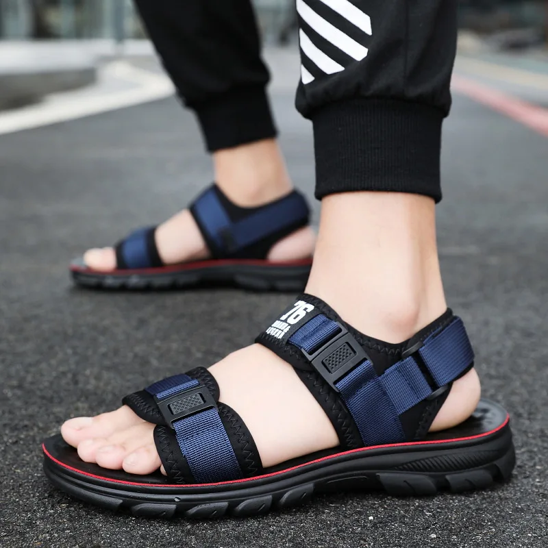 Мужские сандалии в римском стиле летние гладиаторы на плоской подошве новинка