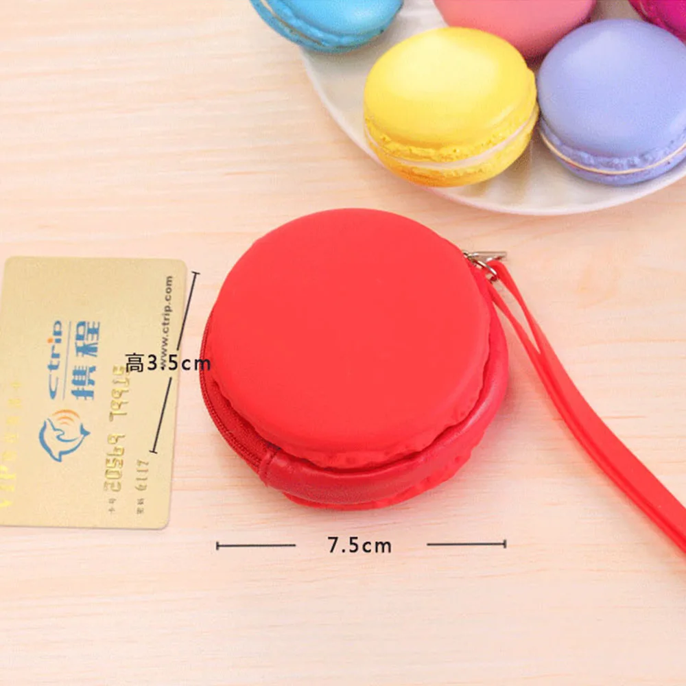 Чехол для хранения наушников с разноцветными макарунами переносная сумка