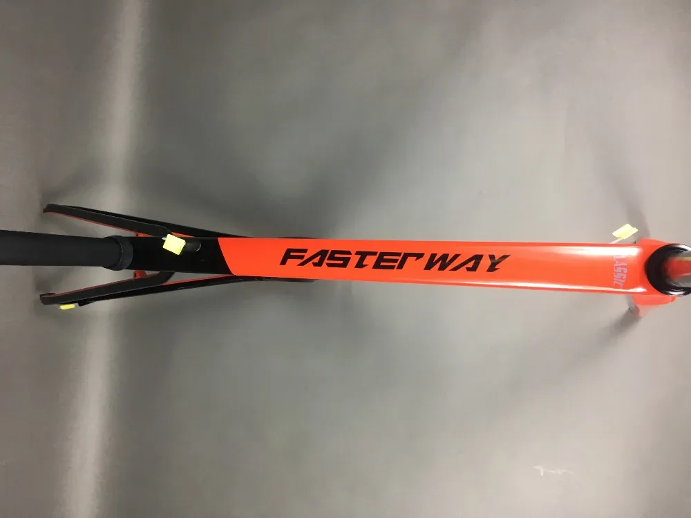 Тайваньский бренд FASTERWAY классический серебристый серый с черным супер светильник карбоновая рама для велосипеда: рама+ подседельный штырь+ вилка+ зажим+ гарнитура
