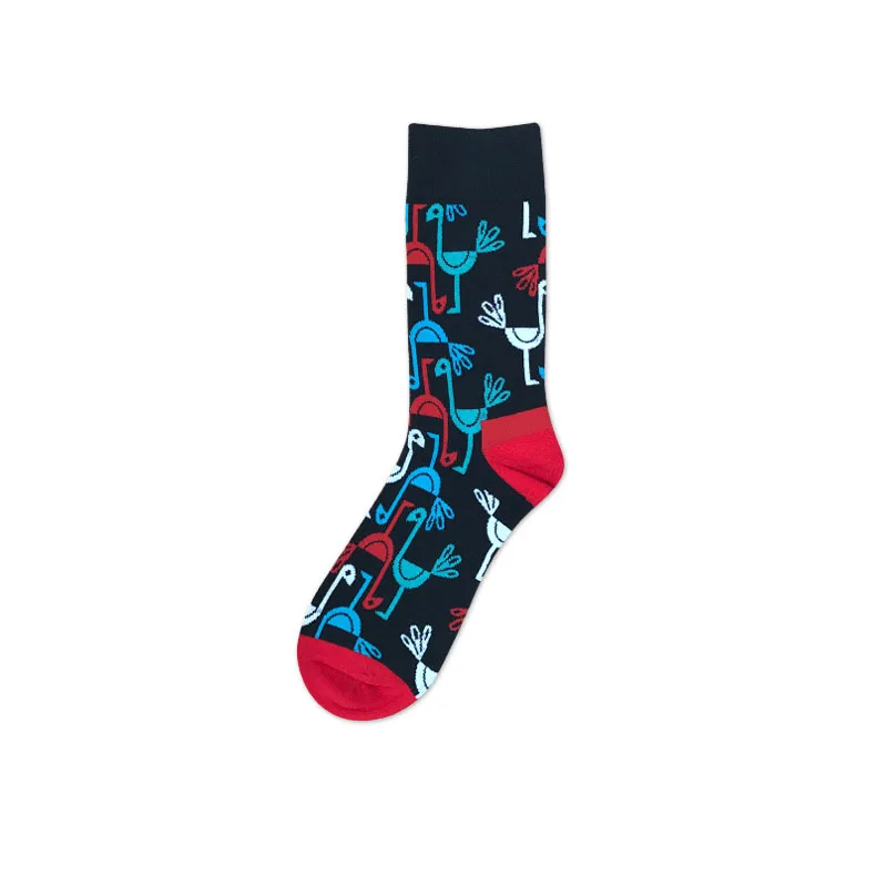 Color movement happy socks male / female skateboard street style outdoor designer brand novelty art for the couple |