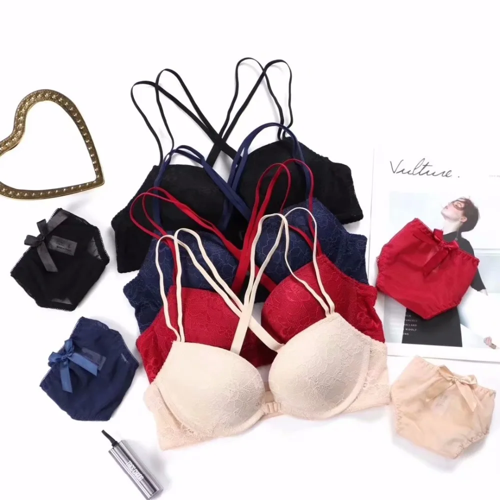 Новый комплект нижнего белья сексуальный кружевной бюстгальтер с пряжкой