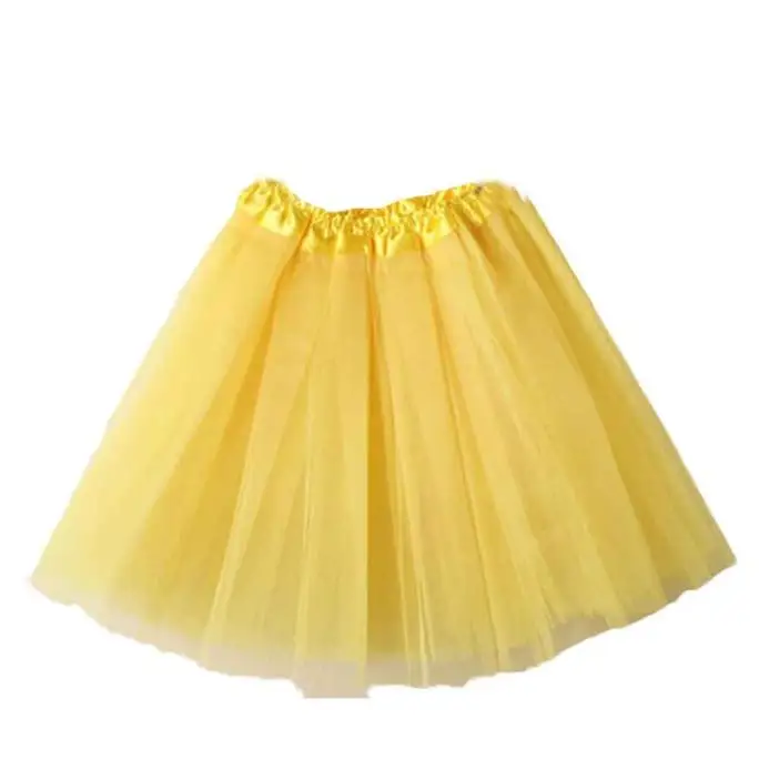Yellow Женская балетная пачка мини юбка из органзы кружевная мини-юбка не кожаная сексуальная юбка для девочки леди короткая приталенная модная мини-юбка 3,21 - Цвет: Yellow