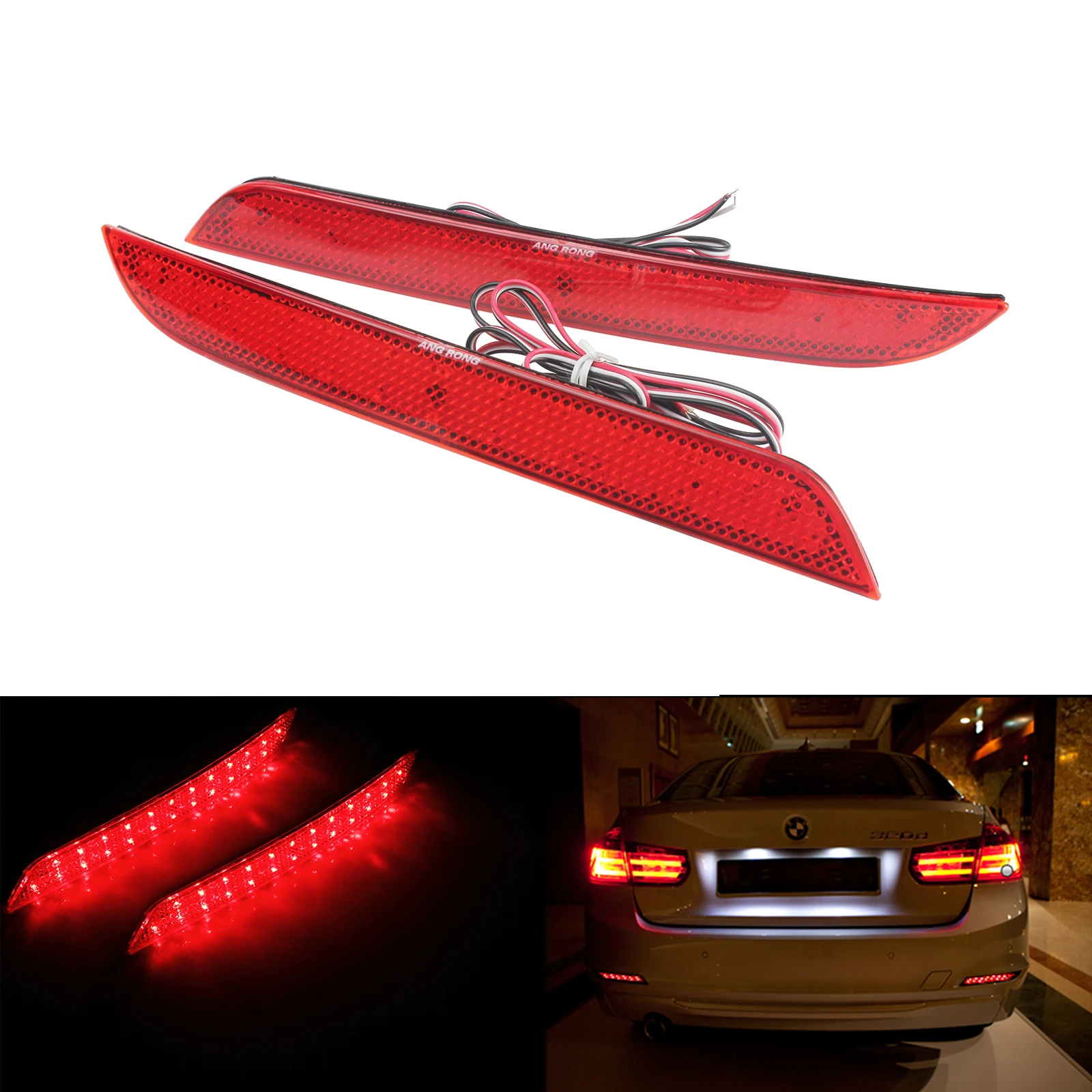 Светодиодный отражатель заднего бампера ANGRONG стоп сигнал для BMW F30 F31 F32 F33 F34 F35