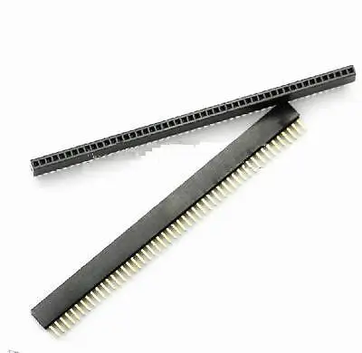 

10pcs 50-Pin 50P 1.27MM Gold Plated Single Row Straight Female Pin Header Strip
