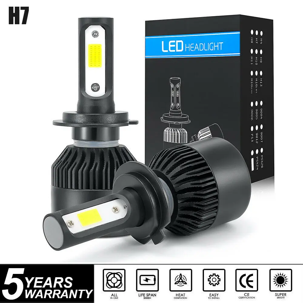 COB IP65 1950W Белый светодиодный комплект фар 2 шт чип дальнего и ближнего света 6500K