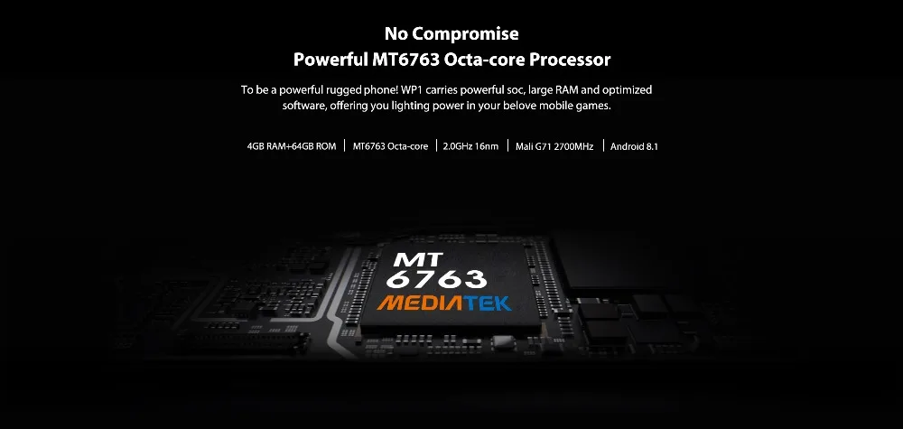 Oukitel WP1 IP68 Водонепроницаемая беспроводная зарядка 5," дюймовый 18:9 Android 8,1 4 Гб 64 Гб 5000 мАч MTK6763 Восьмиядерный трехъядерный смартфон