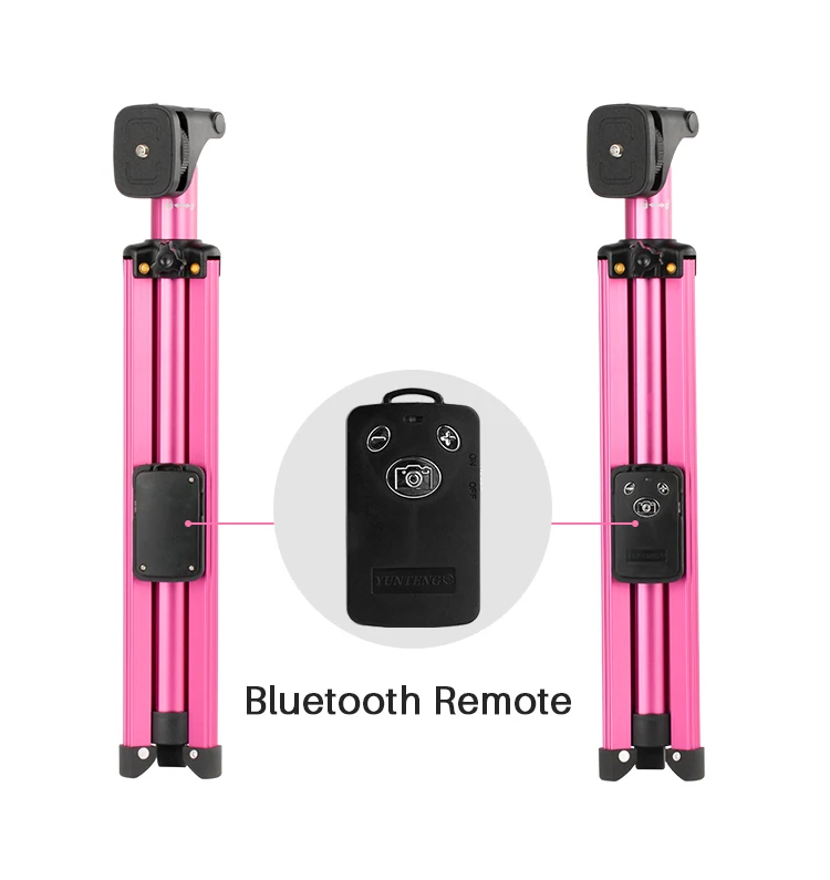 Все в 1 компактный алюминиевый дорожный штатив монопод с Bluetooth дистанционным управлением затвором селфи палка Штатив для iPhone Мобильная камера
