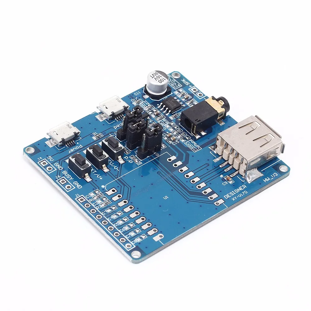 DC 5V UART щит голосового контроллера для телефона голосовой модуль мини MP3