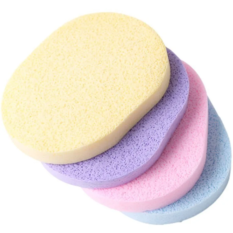 10pcs Face Round Makeup Remover Tools Natural Sponge Cellulose Compress Cosmetic Puff Facial Washing Sponge