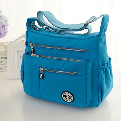 Sky blue Новые женские сумки через плечо, модные нейлоновые сумки, повседневные дорожные сумки-мессенджеры для девочек, водонепроницаемые женские сумки через плечо - Цвет: Sky blue