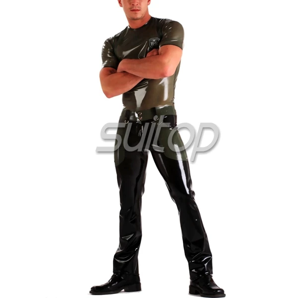 Мужские армейские резиновые брюки из латекса|trousers men|rubber trousersmens combats |