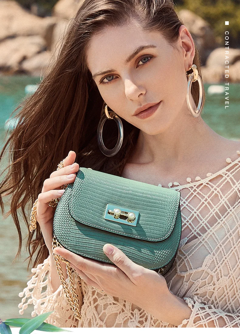 Женская сумка-мессенджер маленькая через плечо с рисунком ящерицы 2019 | Багаж и