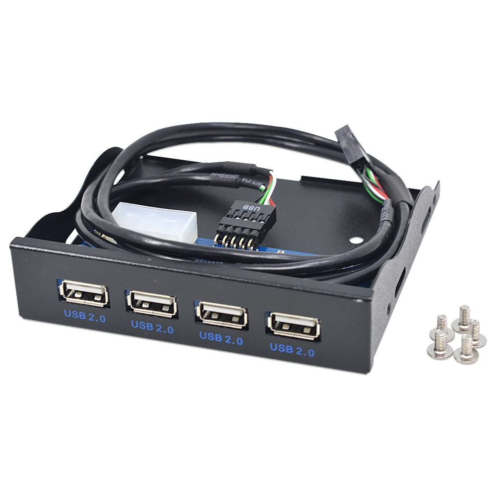 CHIPAL 3," Floppy Bay 4 порта USB 2,0 концентратор USB2.0 Передняя панель расширения адаптер Соединительный кронштейн с 10Pin кабель для рабочего стола