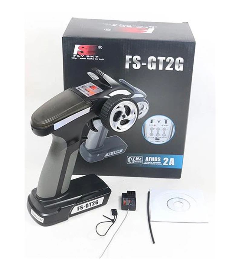 Дешево!! Flysky FS FS-GT2G GT2G 2.4 Г 2CH RC Передатчик Пистолет Контроллер Системы С Приемником