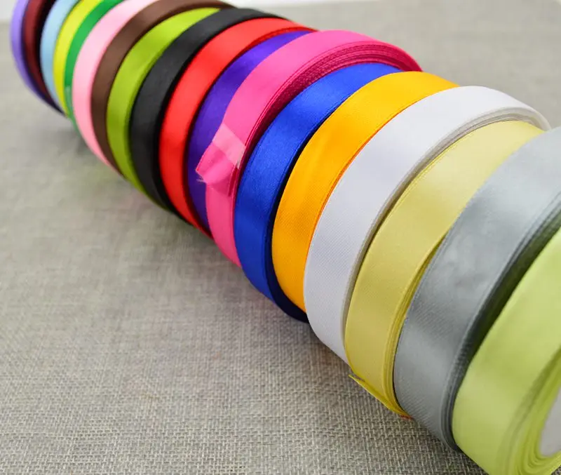 

18 Colors cheap 15mm 25 Yards Silk Satin Ribbon Wedding car Party Decoration DIY handmade Gift Wrapping Scrapbooking Supplies