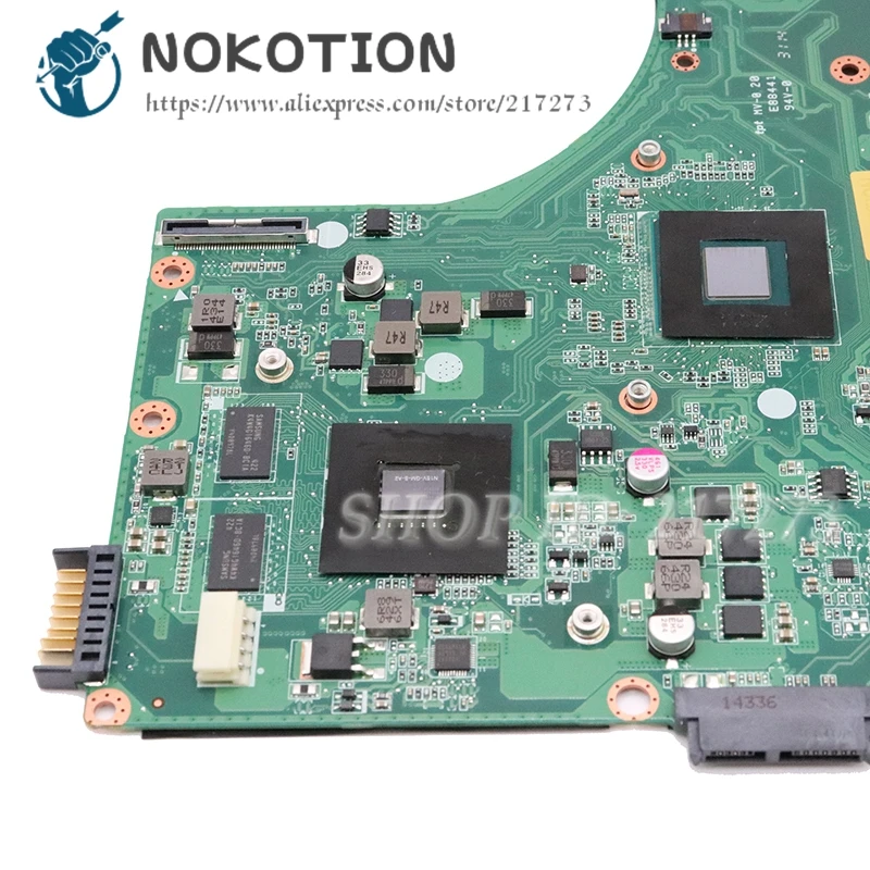 NOKOTION материнская плата для ноутбука acer aspire E5-411 E5-411G основная плата DAZQMBMB6B0 NBMRX11002 NB. MRX11.002 DDR3