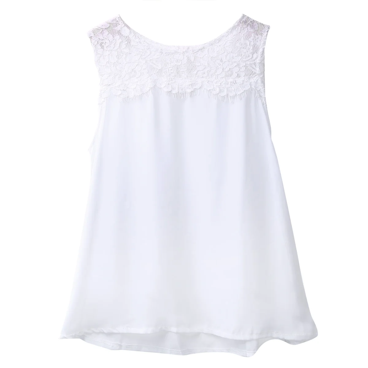 Модные женские летние свободные цветочные кружева жилет наряды Топы шифоновая