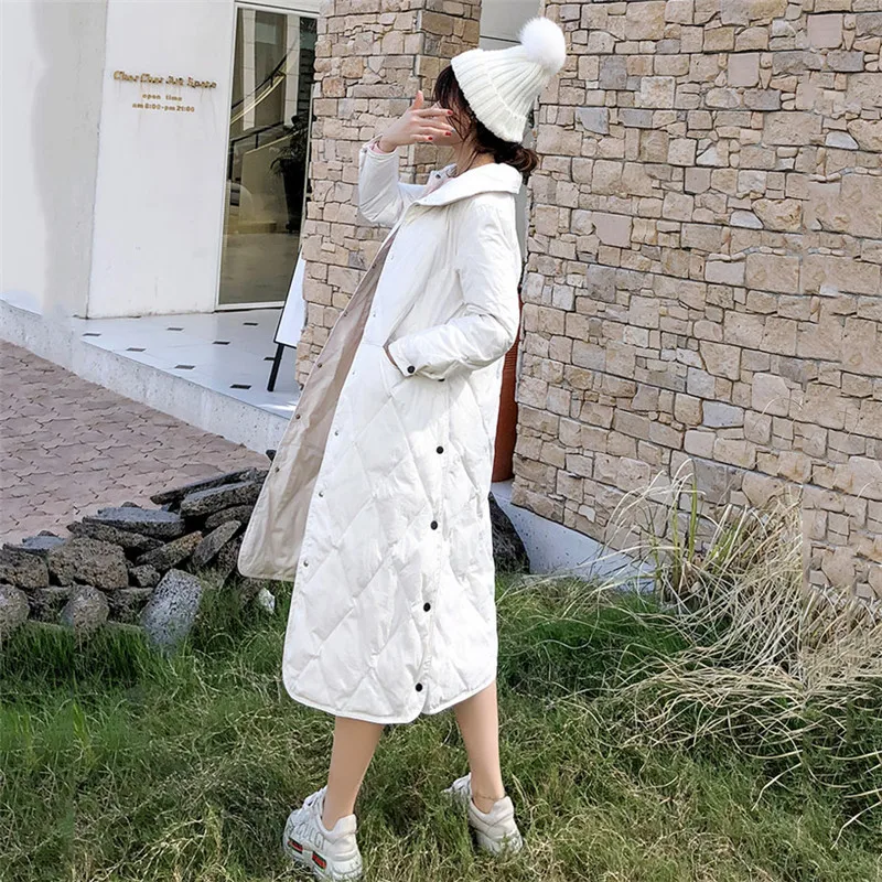 Женский зимний пуховик верхняя одежда новинка 2018 элегантный длинная модная
