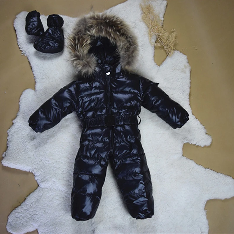 Baby Snowsuits Jumpsuit  Russia Winter Clothing Warm Coats Snow Wear Down Jacket For Boys Girls Kids Clothes Infantil Rompers