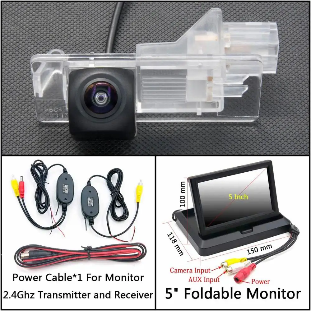 C Wireless 5 inch F 175 градусов HD резервная камера заднего вида для Renault scenic 2 II Renault Grand scenic 2003~ 2009 монитор парковки автомобиля - Название цвета: C Wireless 5 inch F
