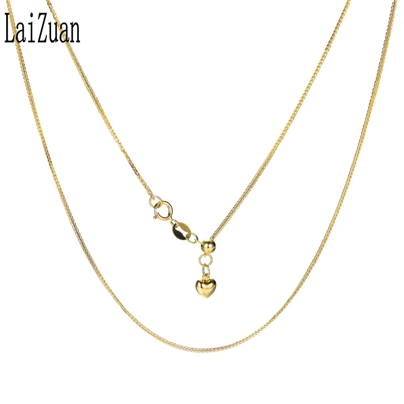 

LaiZuan Solid 18K Yellow Gold Certified Women Trendy Fine Jewelry Elegant unique Chain Necklaces