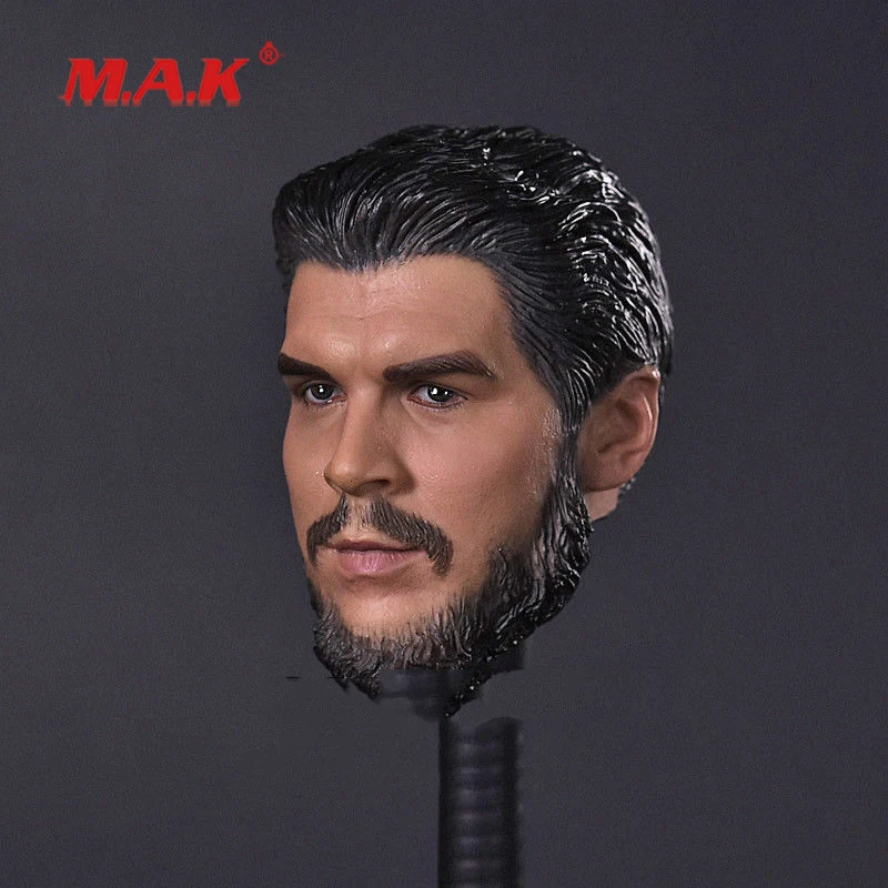 Высококачественная Мужская голова в масштабе 1:6 лепка Che Guevara резьба модель