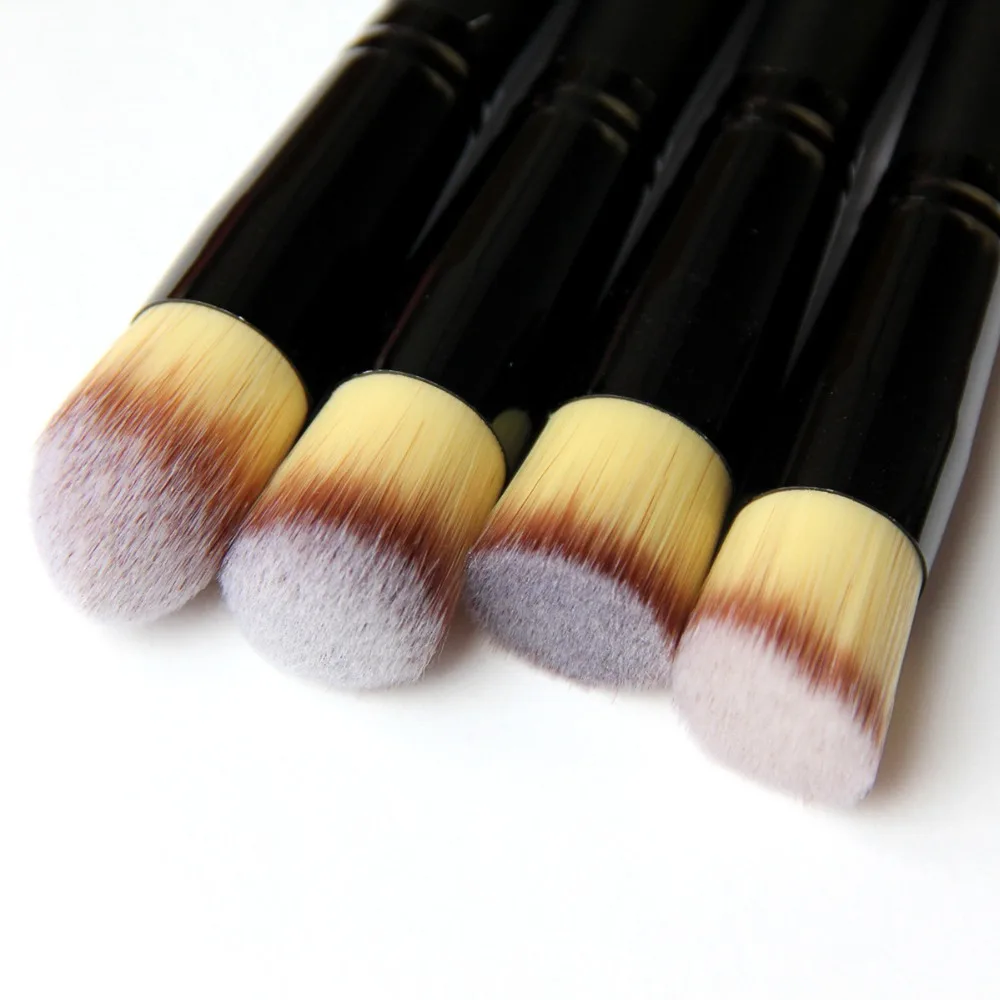 8 шт. черный набор кистей составляют Красота Косметика Фонд Blending Brush с 3-Цветной