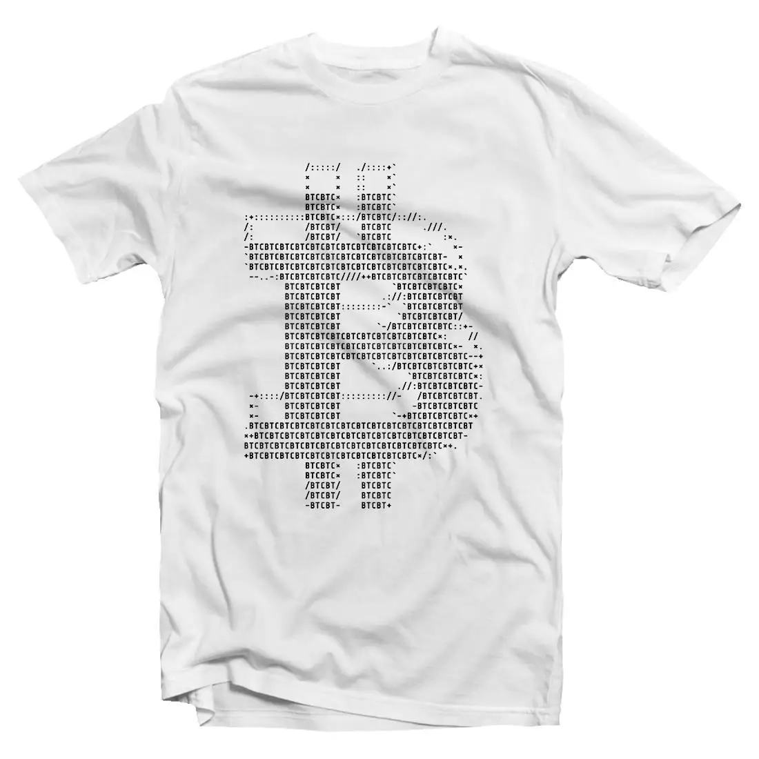 Футболка Bit Coin Ascii-футболка 8 бит-крутая повседневная мужская футболка с надписью