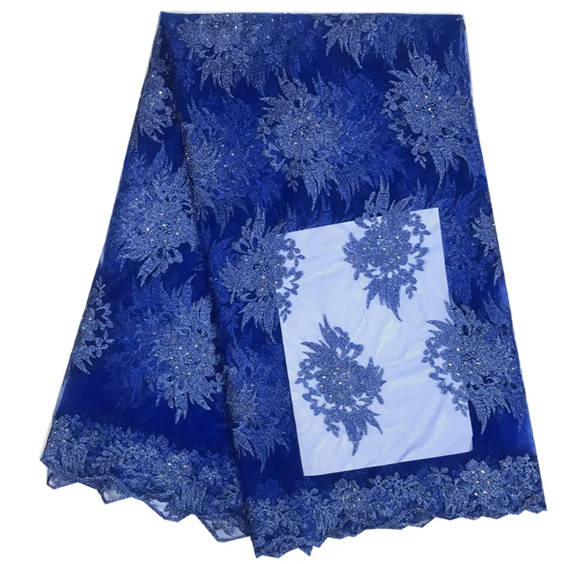 Nigerian Lace Fabric 2019 High Quality Lace African Tulle Lace With Stones, Nigerian French Latest African Lace 2019 18B12-17