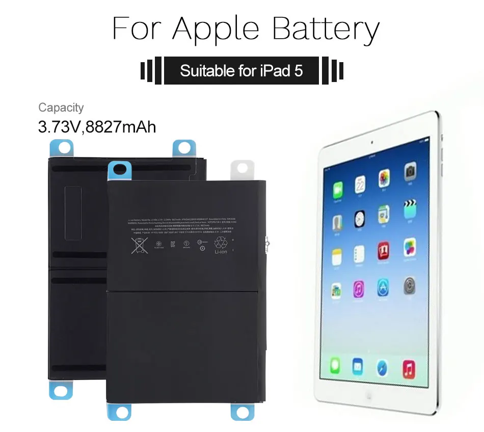 YILIZOMANA для ipad Air аккумулятор 8827 мАч литий-ионный внутренний сменный аккумулятор для ipad 5 Air A1484 A1474 1475 с инструментами