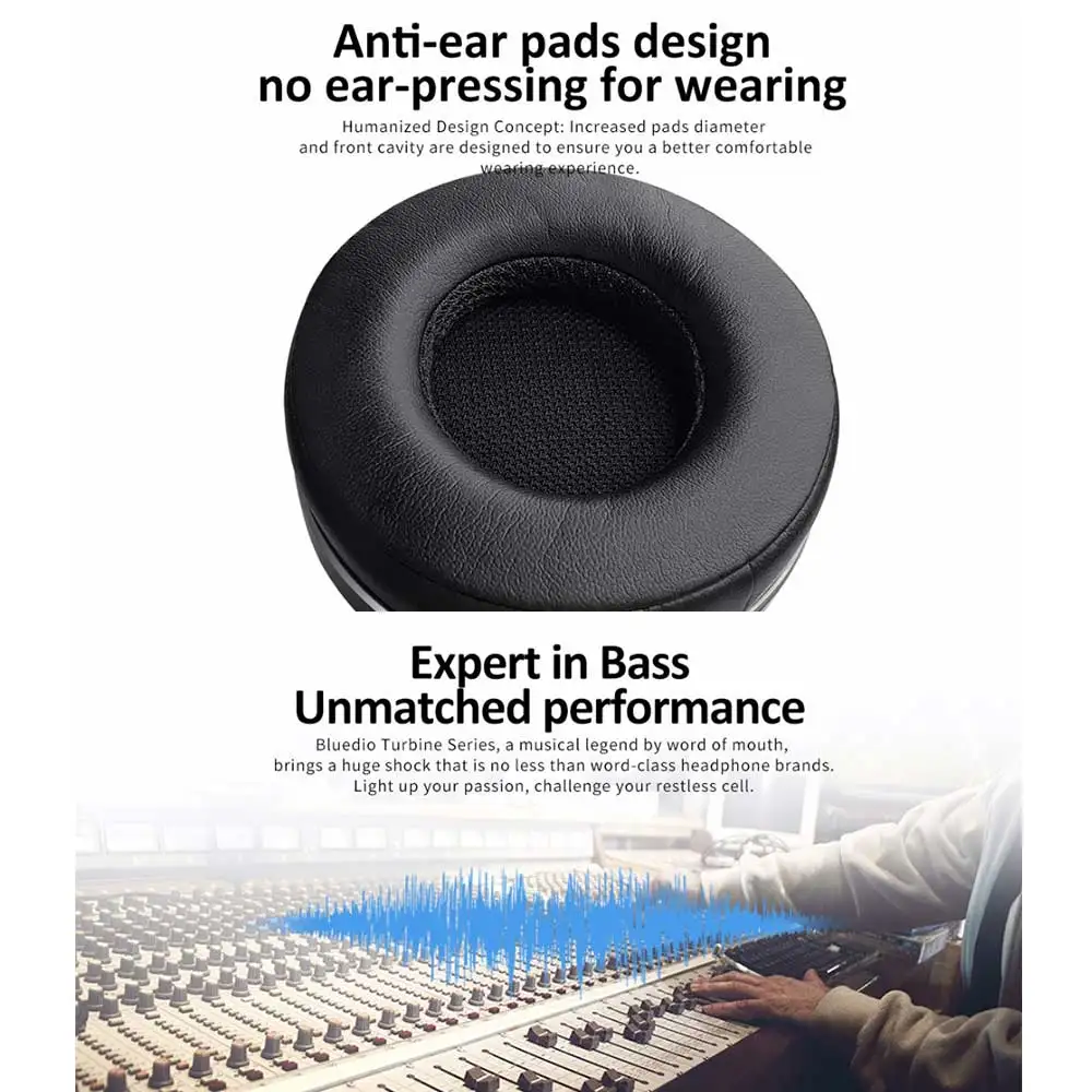 Bluedio T5, активные наушники с шумоподавлением, беспроводная Bluetooth гарнитура, музыкальные спортивные наушники с микрофоном для телефона, ПК