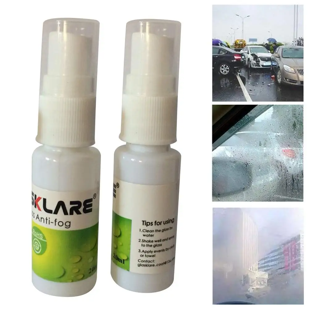 Автомобильное домашнее стекло GLASKLARE противотуманное для шлема покрытие 20 мл