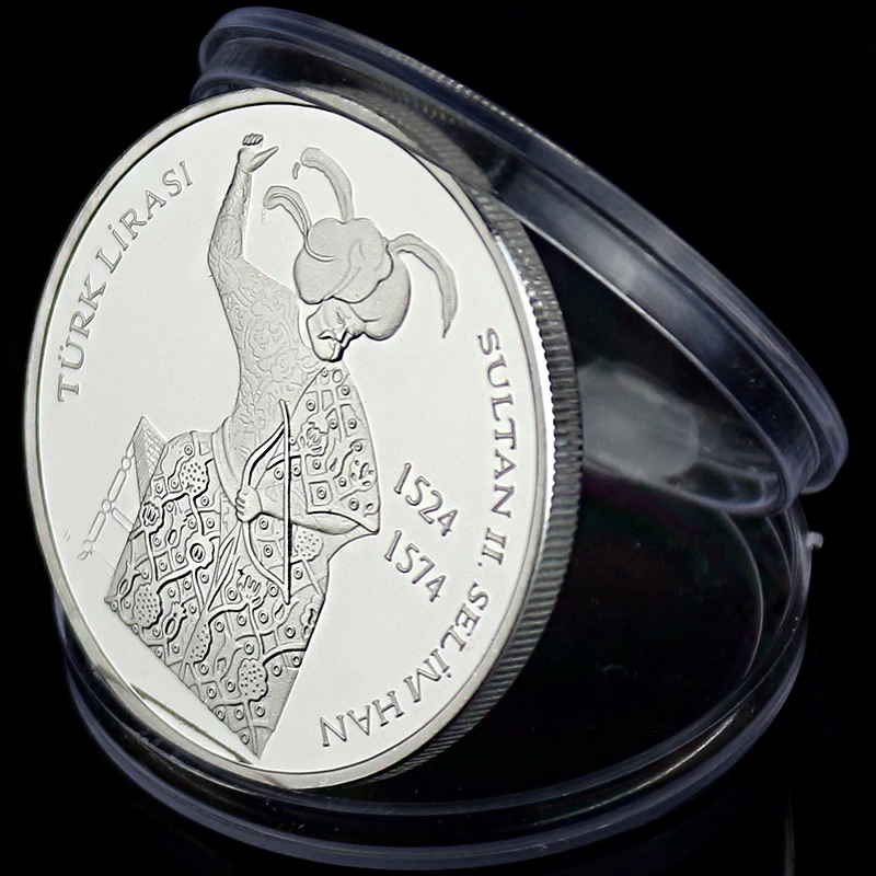 Турецкая Республика Селим II король Серебряная Памятная монета сувенир