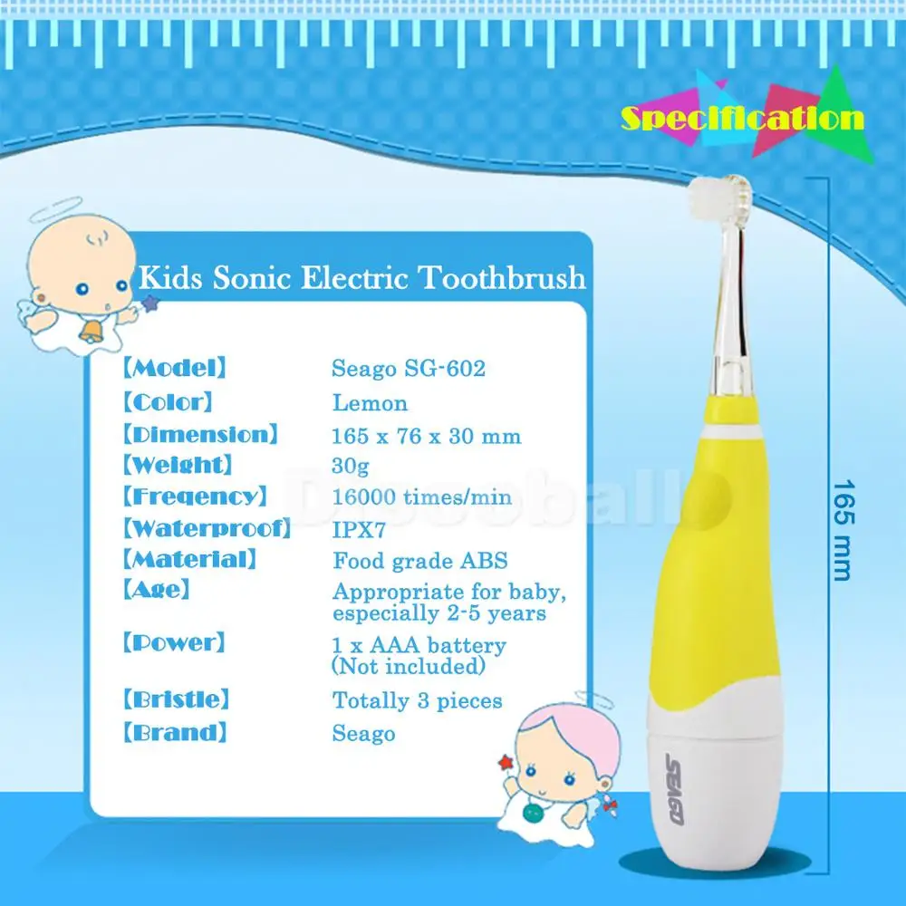 Детская электрическая зубная щетка, Детские зубные щетки, электрический массажный уход за зубами, зубная щетка с 3 головками для детей